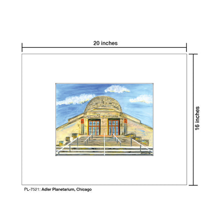 Adler Planetarium, Chicago, Print (#7521A)