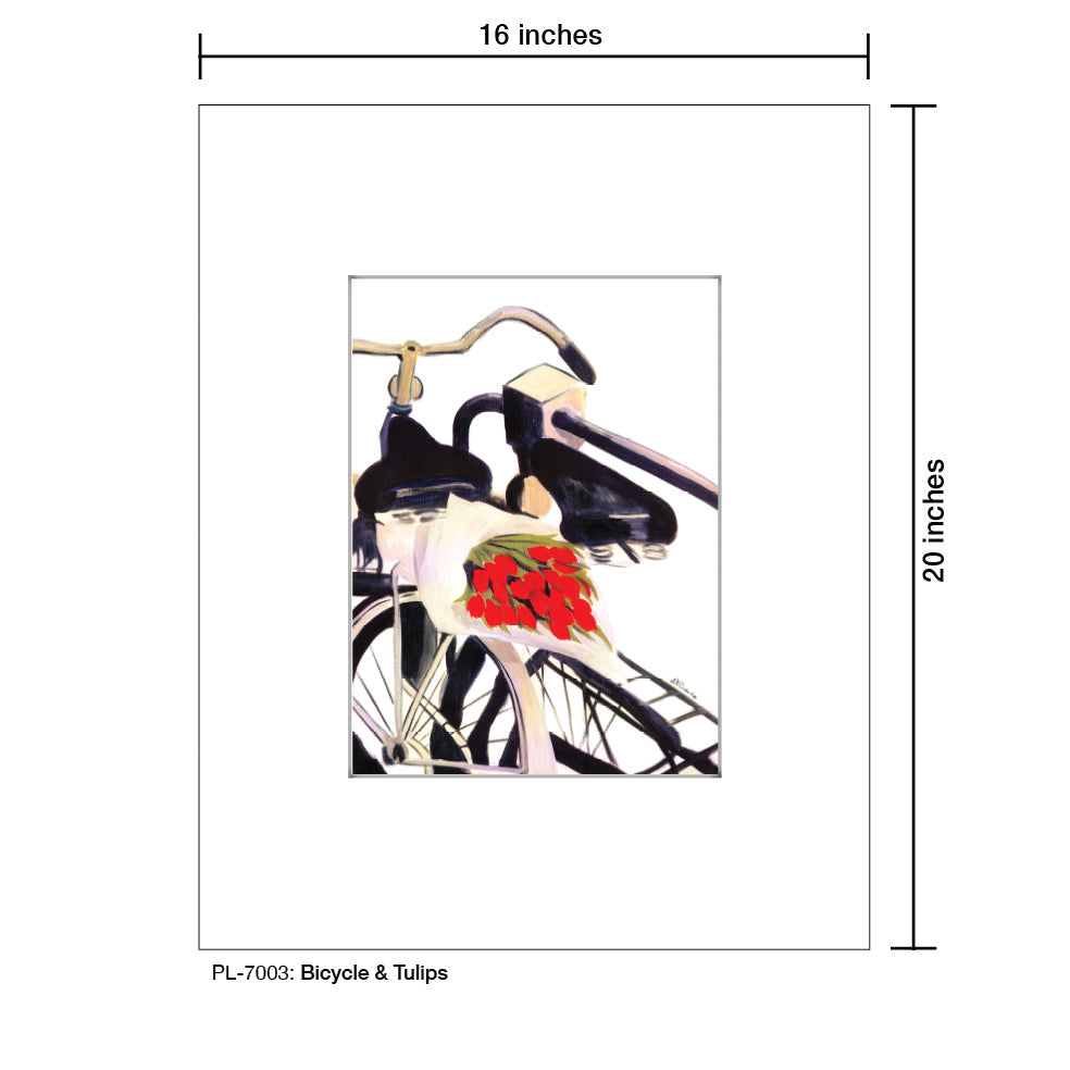 Bicycle & Tulips, Print (#7003A) - Arte House