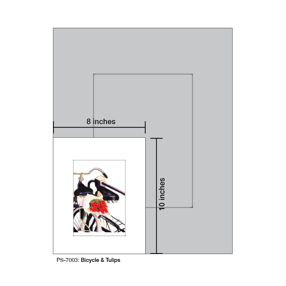 Bicycle & Tulips, Print (#7003A) - Arte House