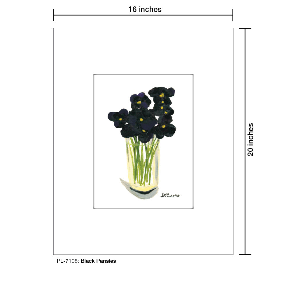 Black Pansies, Print (#7108B) - Arte House