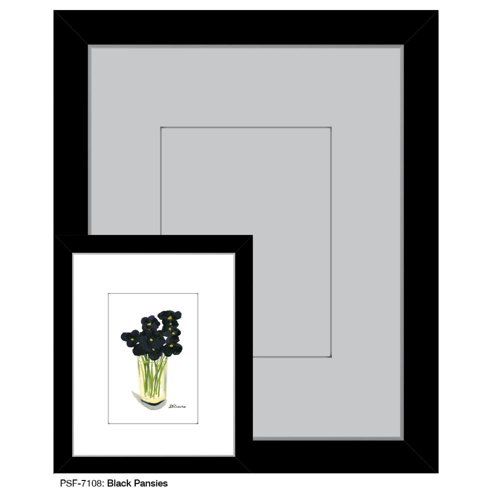Black Pansies, Print (#7108B) - Arte House