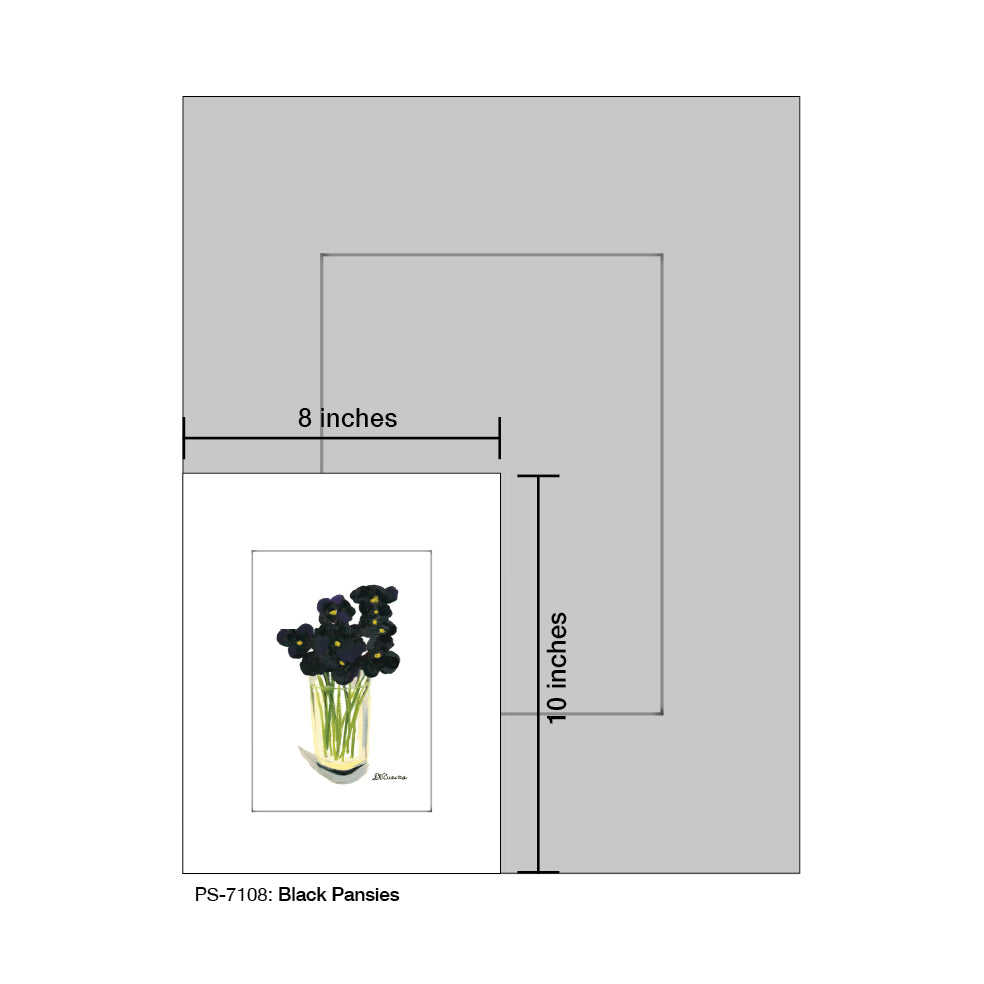 Black Pansies, Print (#7108B) - Arte House