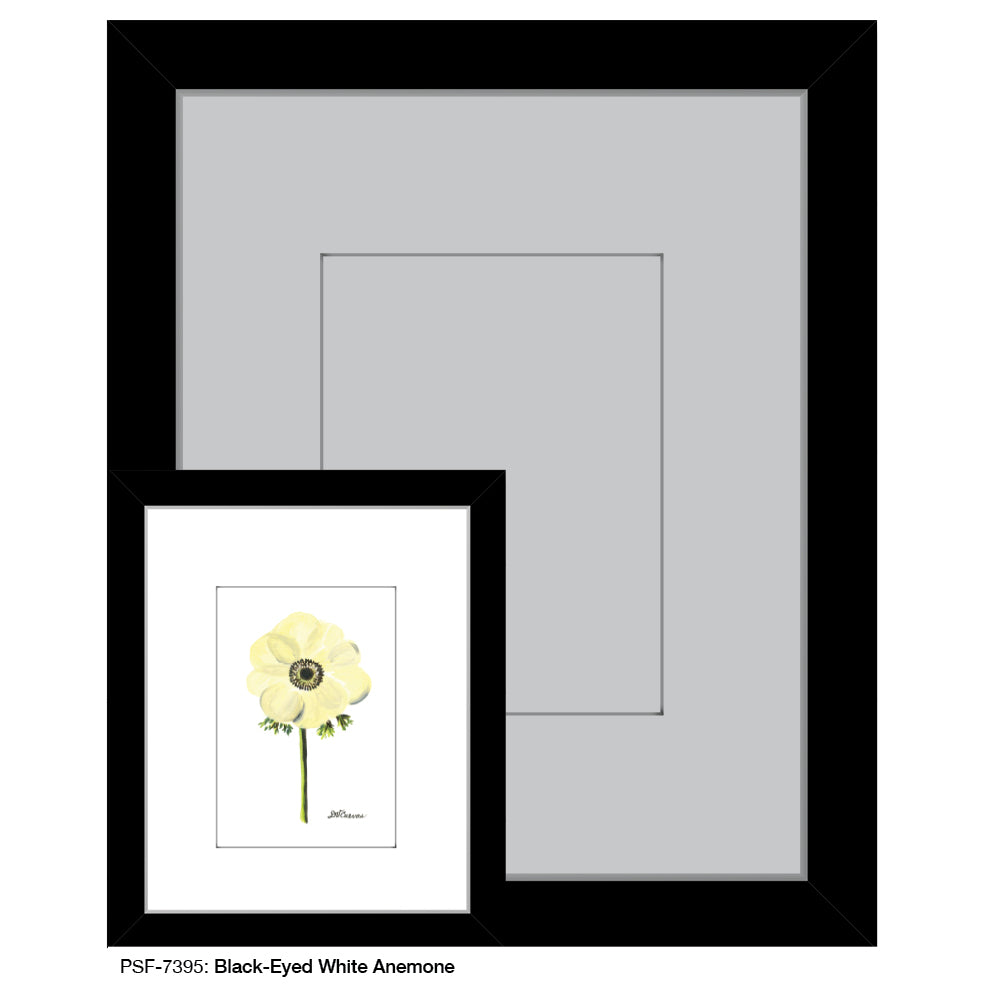 Black-Eyed White Anemone, Print (#7395D) - Arte House