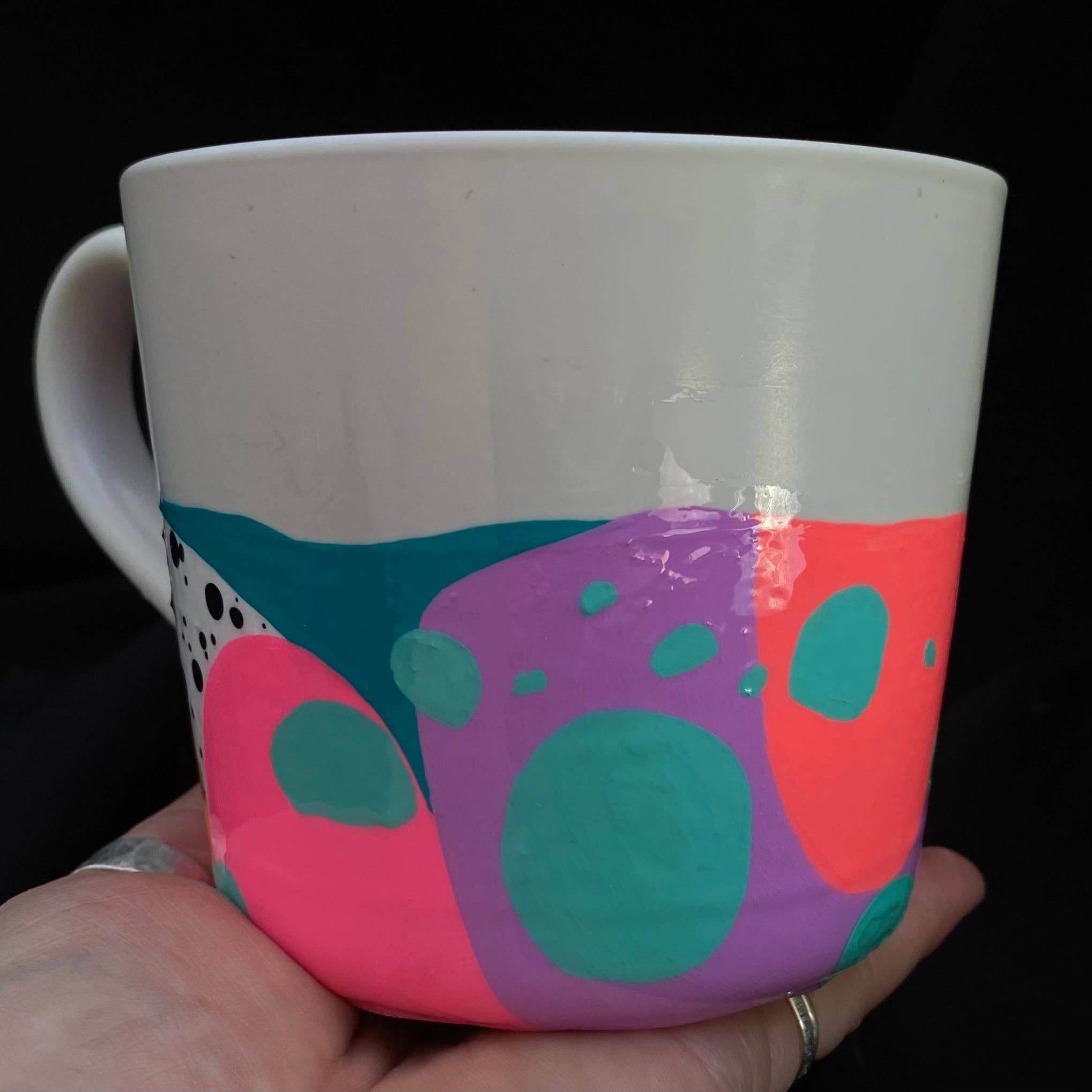 Modern Artifact Coffee/Tea Mug Blue Bubbles