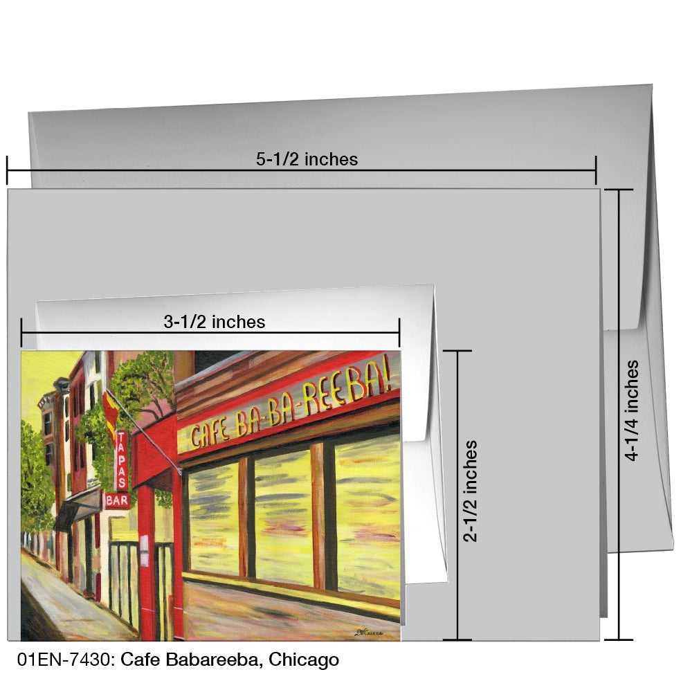 Cafe Ba Ba Reeba, Chicago, Greeting Card (7430A) - Arte House