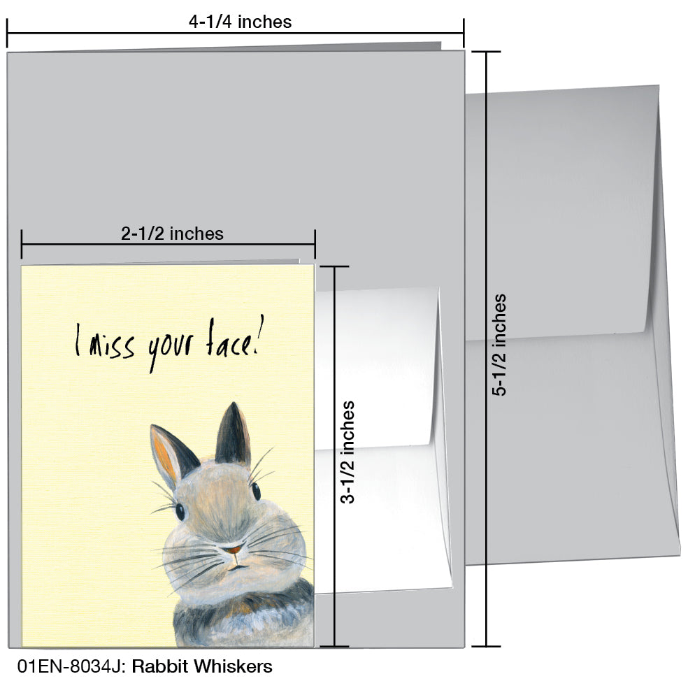 Rabbit Whiskers, Greeting Card (8034J) - Arte House