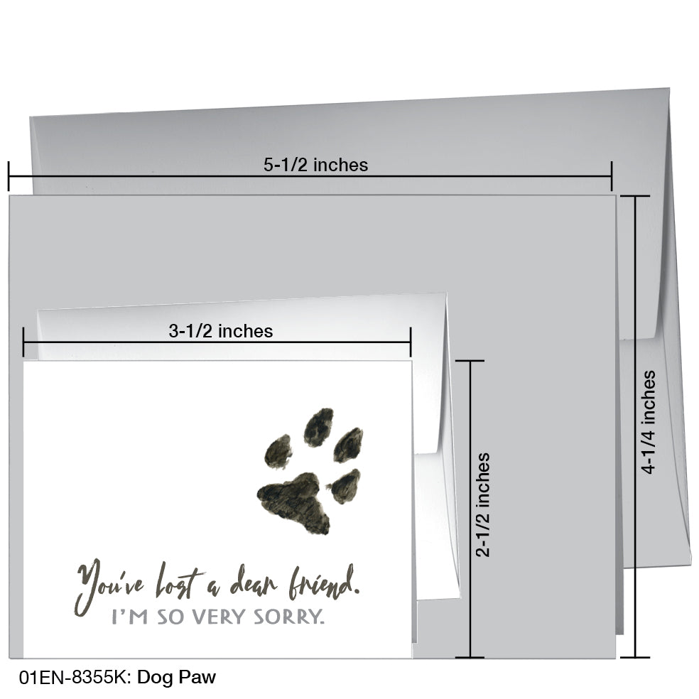 Dog Paw, Greeting Card (8355K)