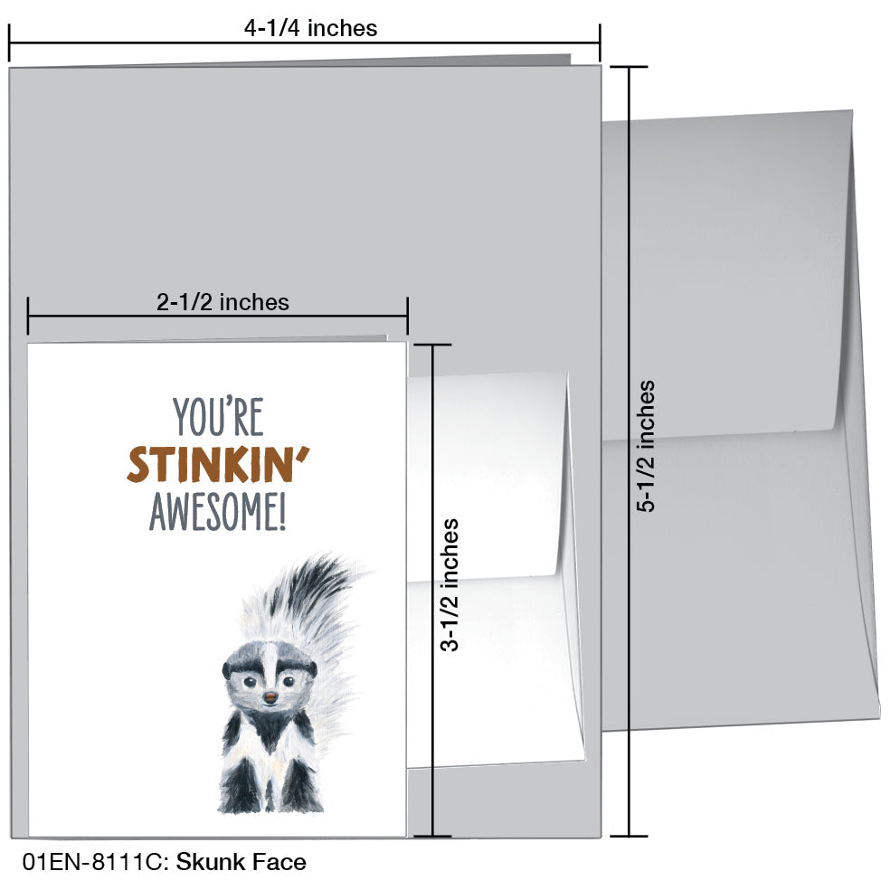 Skunk Face, Greeting Card (8111C) - Arte House