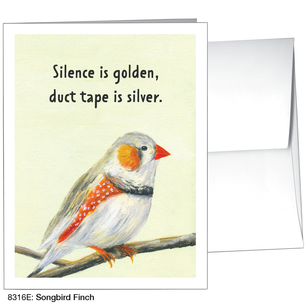 Songbird Finch, Greeting Card (8316E)