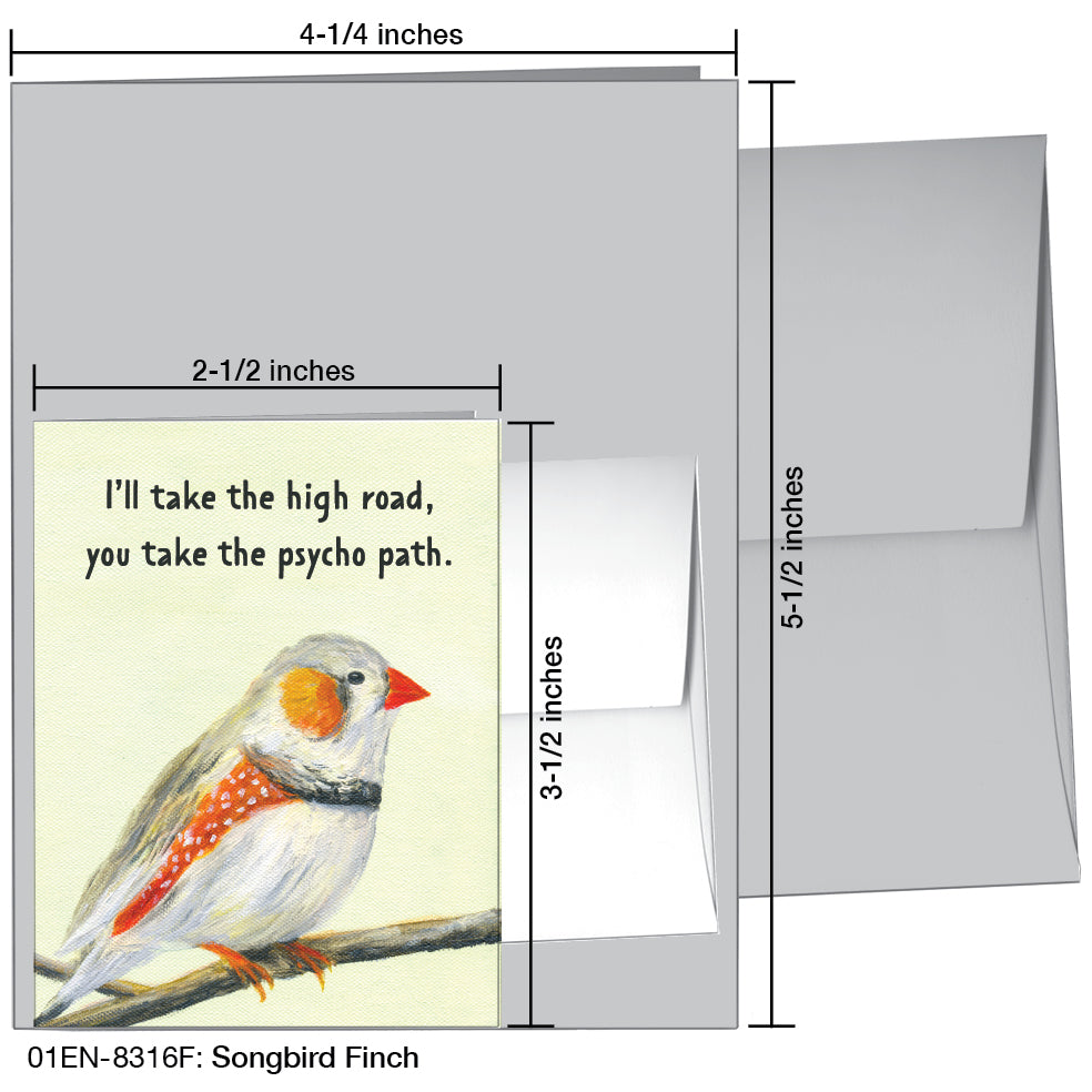 Songbird Finch, Greeting Card (8316F) - Arte House