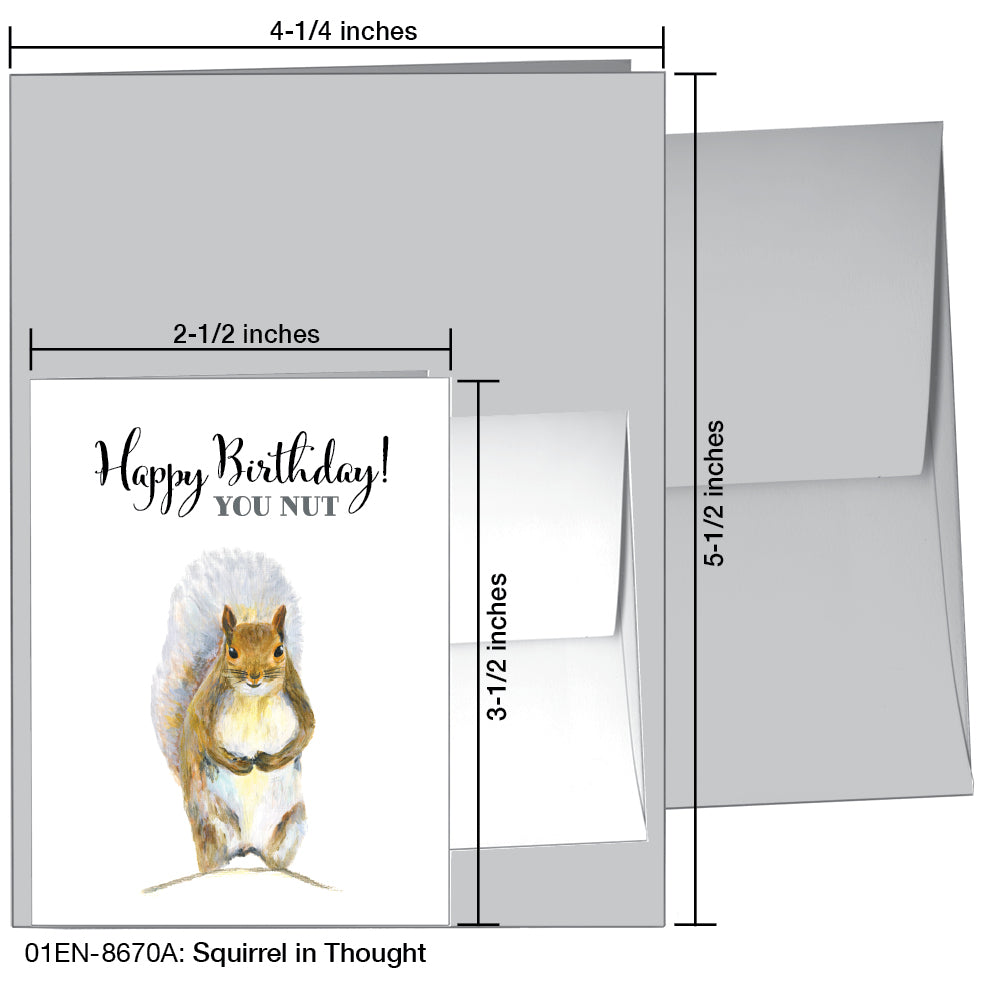 Squirrel in Thought, Greeting Card (8670A) - Arte House