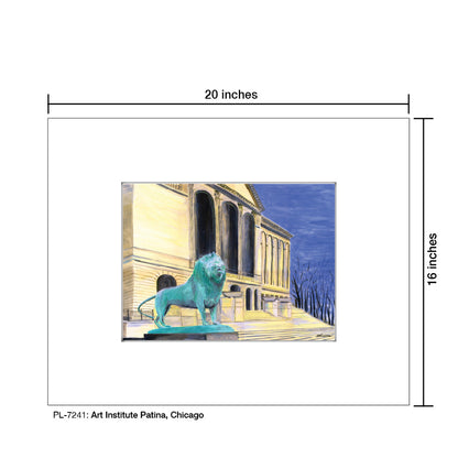 Art Institute Patina, Chicago, Print (#7241A)