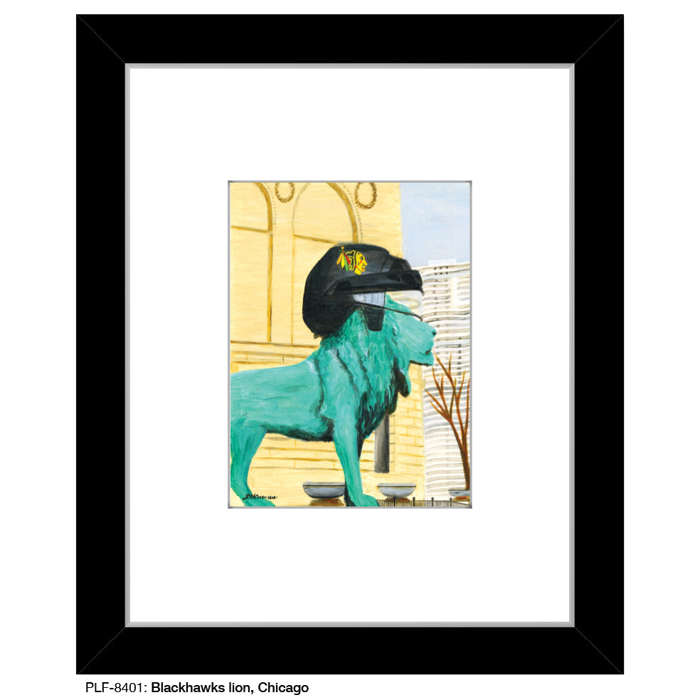 Blackhawks Lion, Chicago, Print (#8401A) - Arte House