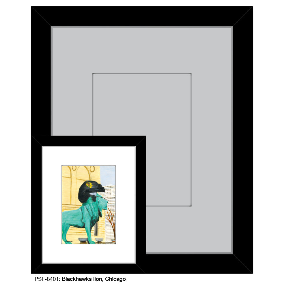 Blackhawks Lion, Chicago, Print (#8401A) - Arte House