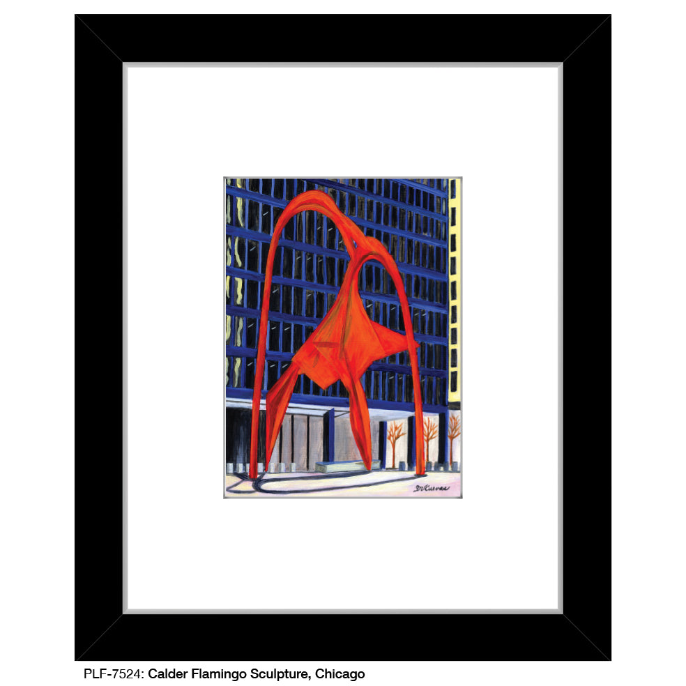 Calder Flamingo Sculpture, Chicago, Print (#7524A) - Arte House
