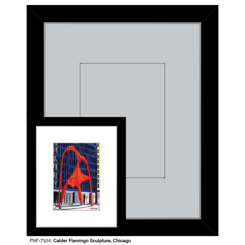 Calder Flamingo Sculpture, Chicago, Print (#7524A) - Arte House