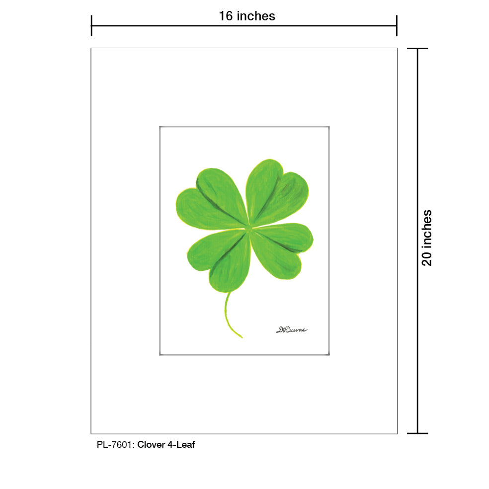 Clover 4-Leaf, Print (#7601E) - Arte House