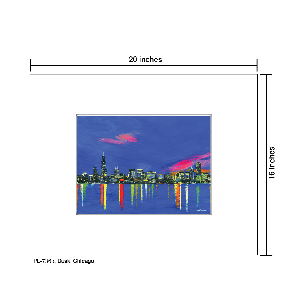 Dusk, Chicago, Print (#7365A) - Arte House