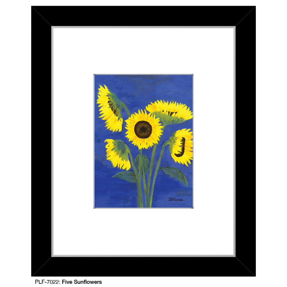 Five Sunflowers, Print (#7022A) - Arte House