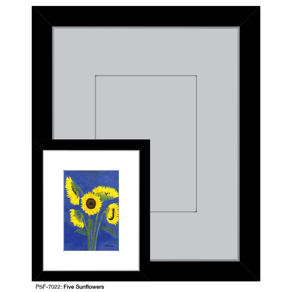 Five Sunflowers, Print (#7022A) - Arte House