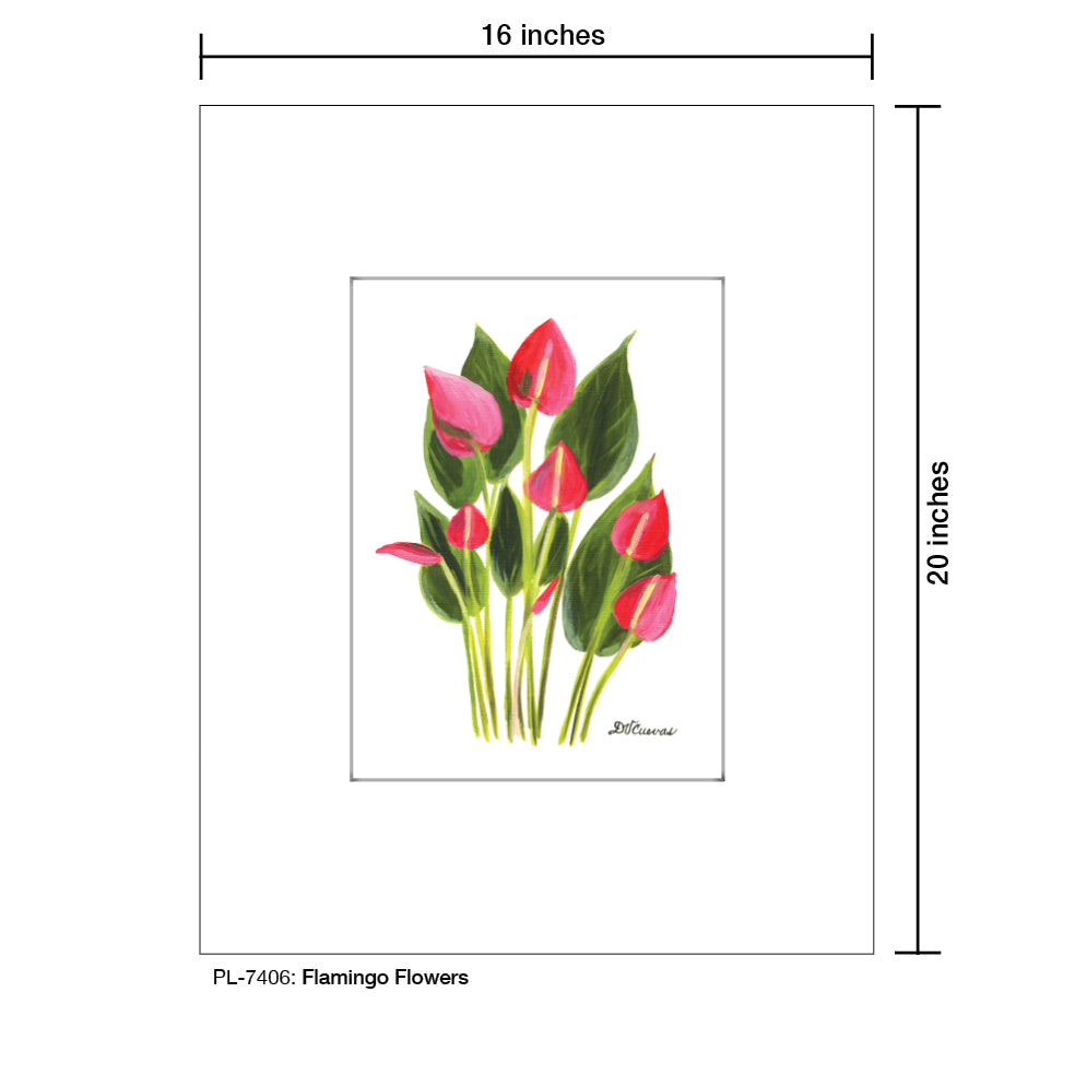 Flamingo Flowers, Print (#7406A) - Arte House