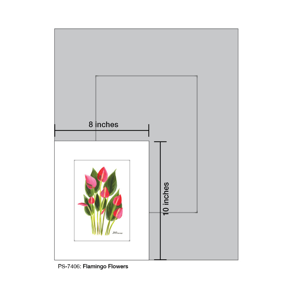Flamingo Flowers, Print (#7406A) - Arte House