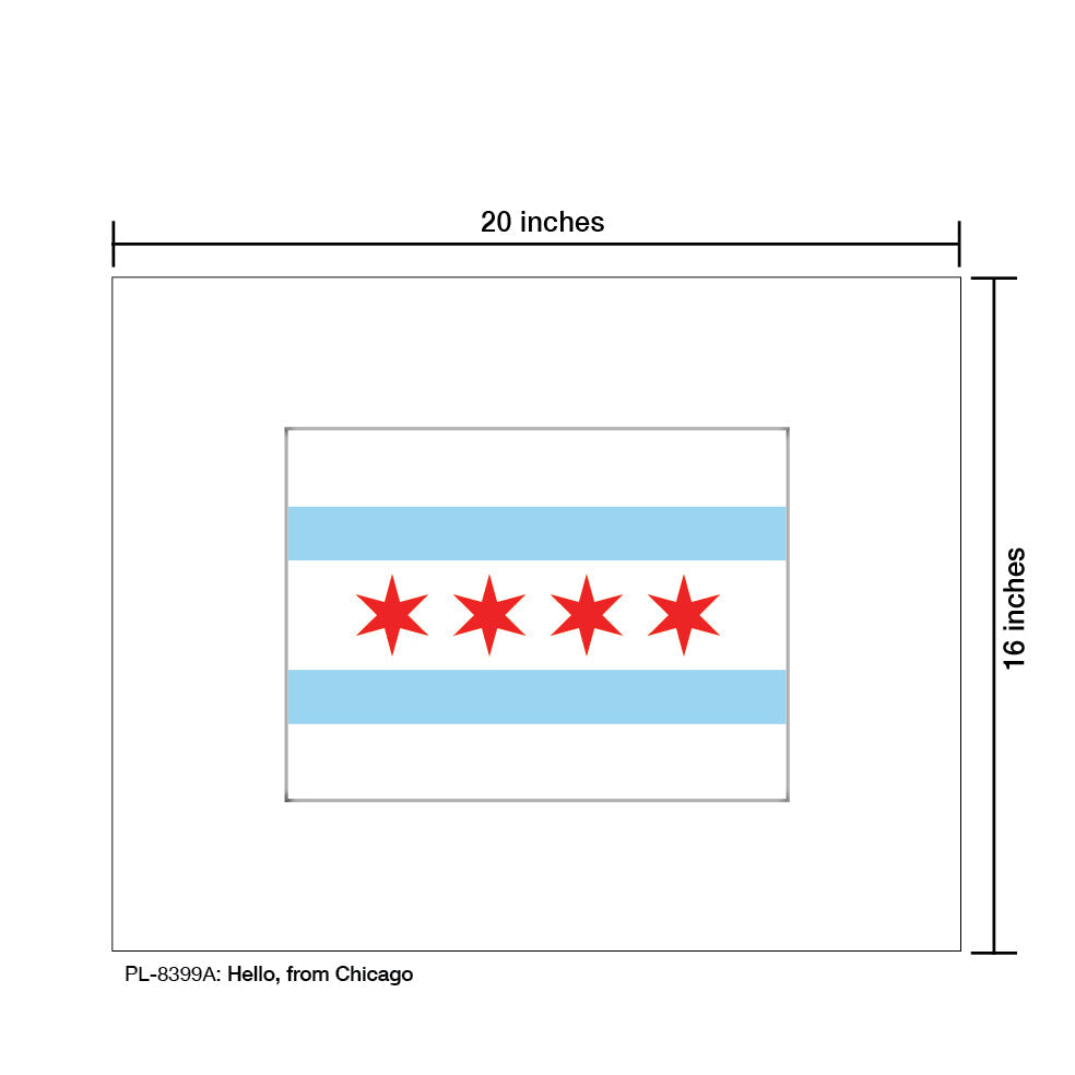 Hello, from Chicago, Print (#8399A) - Arte House