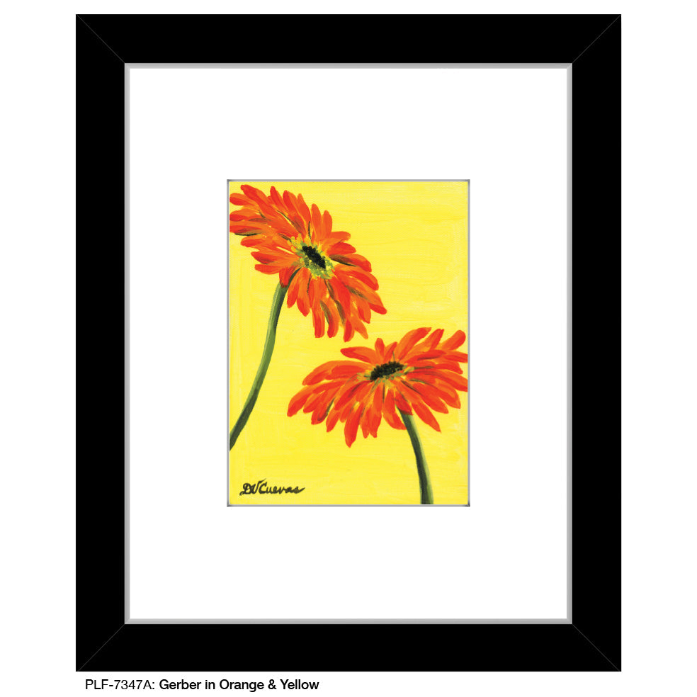 Gerber in Orange & Yellow, Print (#7347A) - Arte House