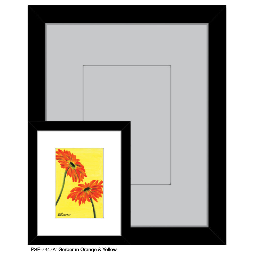 Gerber in Orange & Yellow, Print (#7347A) - Arte House