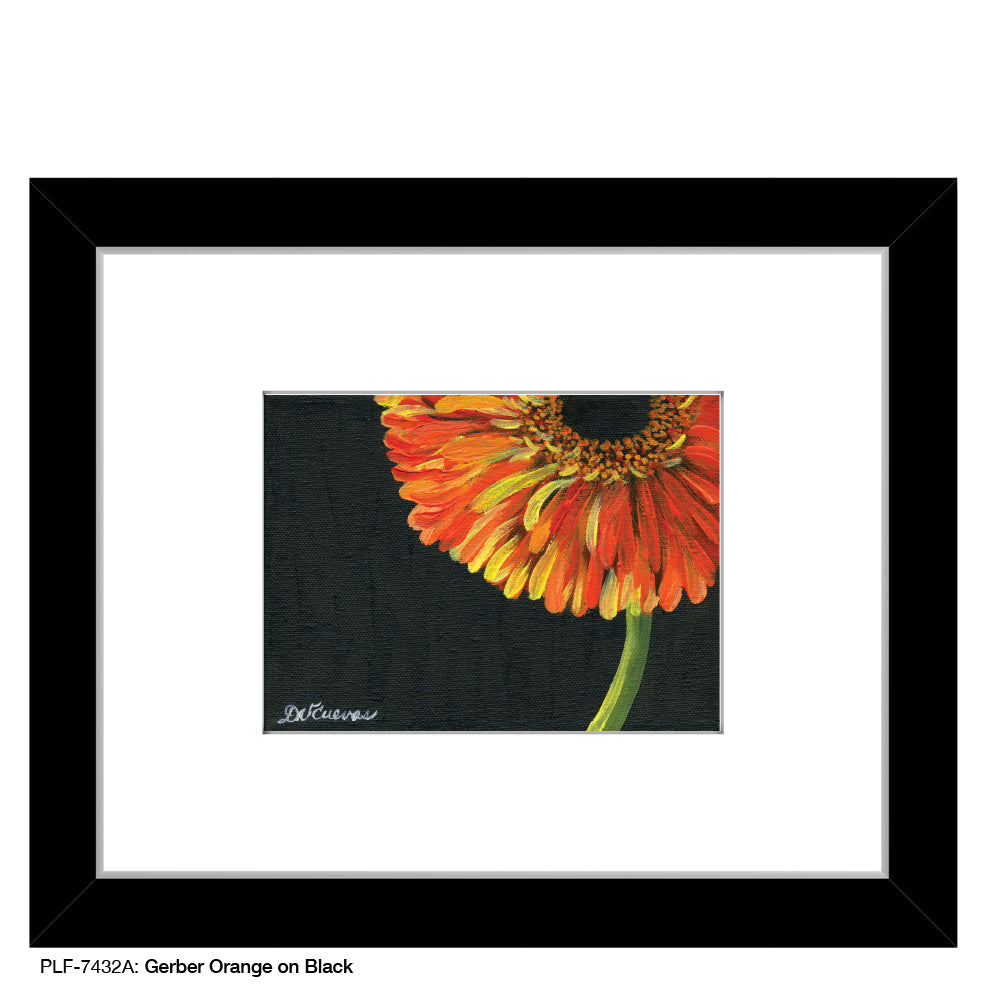 Gerber Orange on Black, Print (#7432A) - Arte House