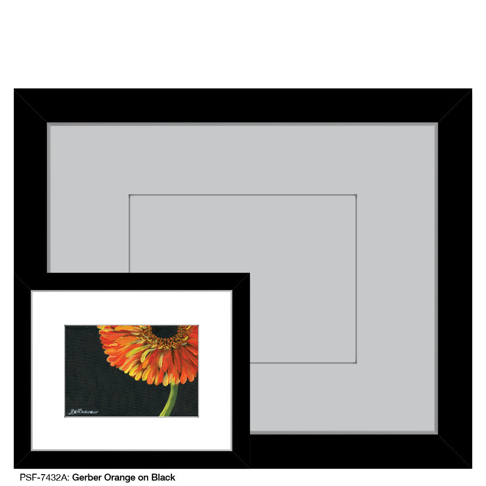 Gerber Orange on Black, Print (#7432A) - Arte House