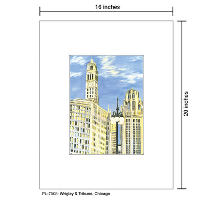 Wrigley & Tribune, Chicago, Print (#7508A)