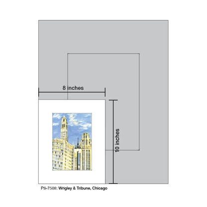 Wrigley & Tribune, Chicago, Print (#7508A)