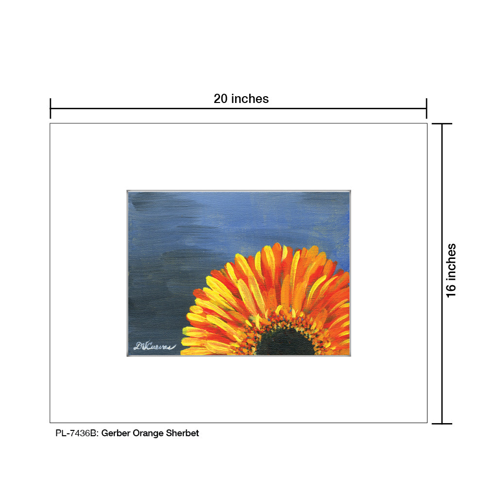 Gerber Orange Sherbet, Print (#7436B) - Arte House