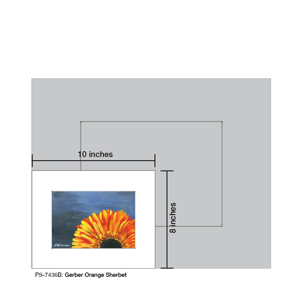 Gerber Orange Sherbet, Print (#7436B) - Arte House
