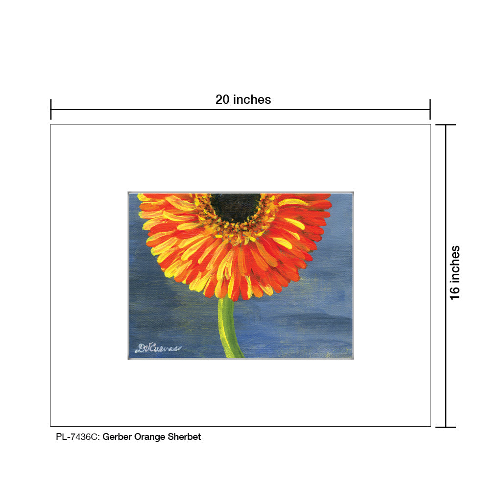 Gerber Orange Sherbet, Print (#7436C) - Arte House