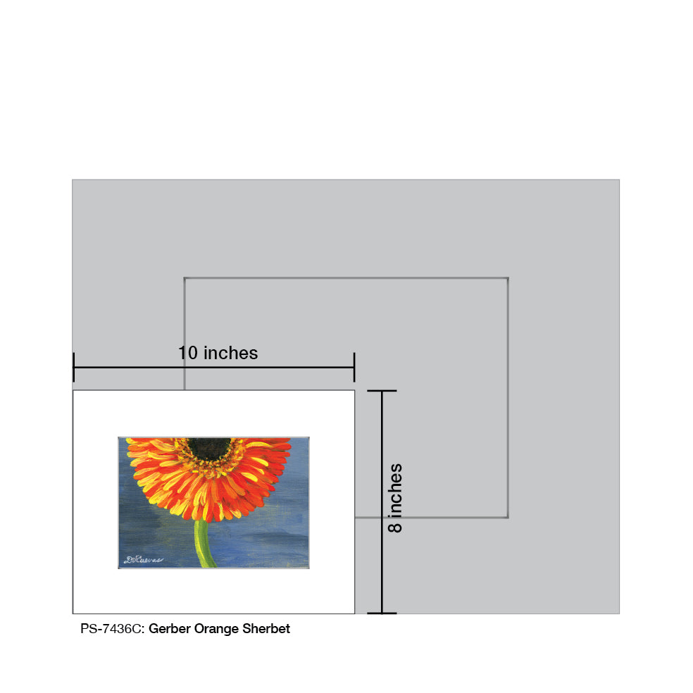 Gerber Orange Sherbet, Print (#7436C) - Arte House
