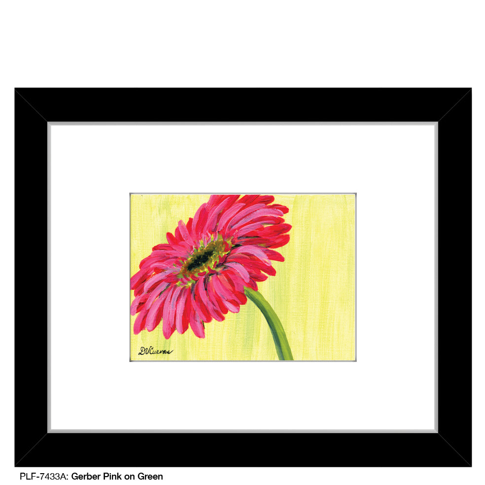 Gerber Pink on Green, Print (#7433A) - Arte House