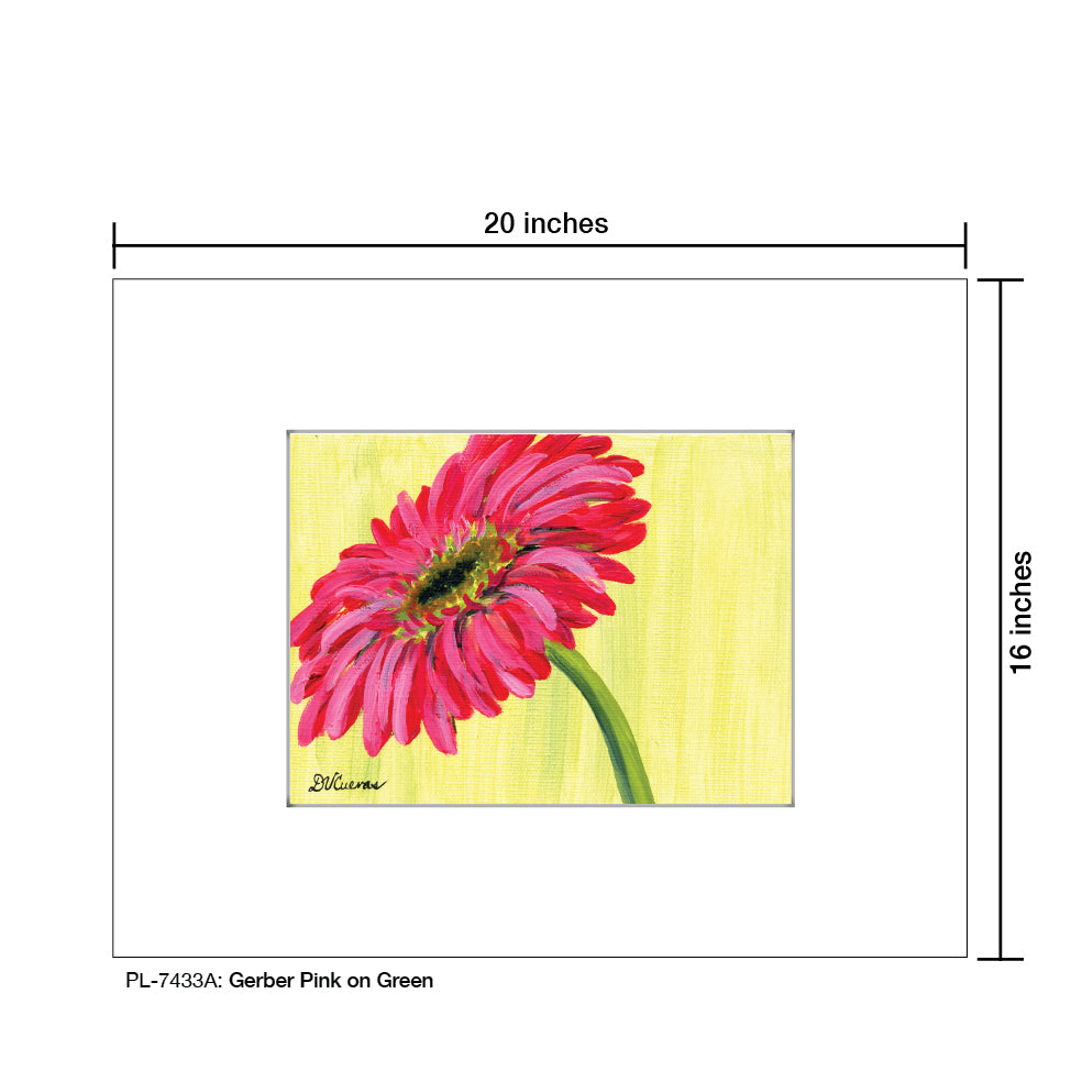 Gerber Pink on Green, Print (#7433A) - Arte House