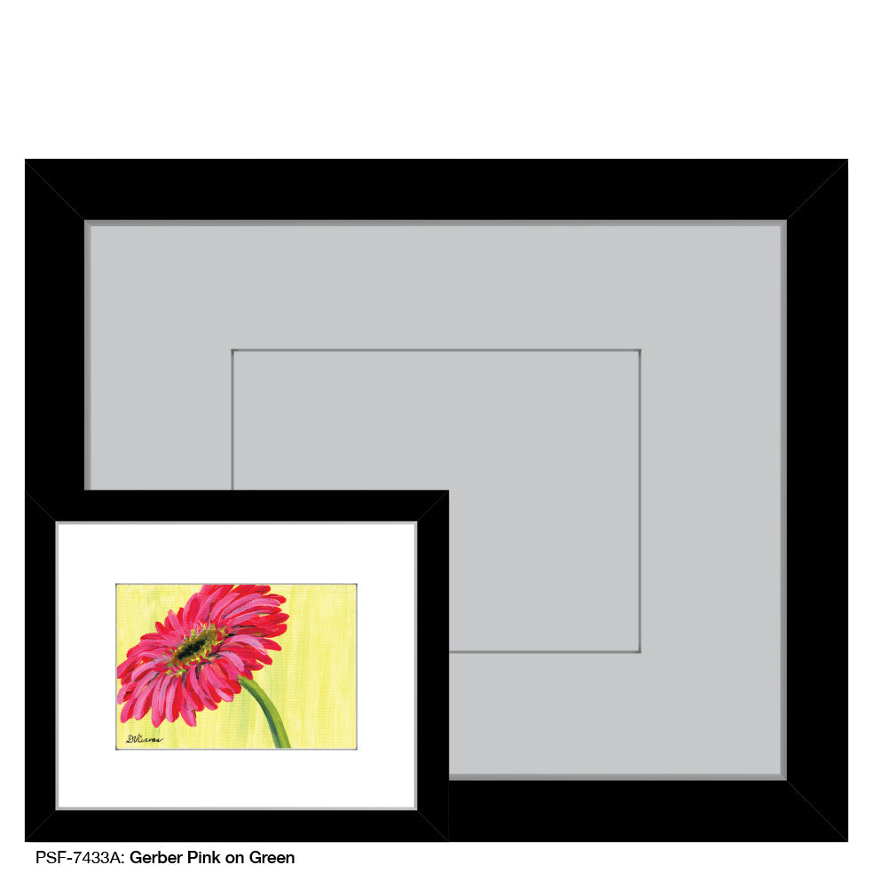 Gerber Pink on Green, Print (#7433A) - Arte House