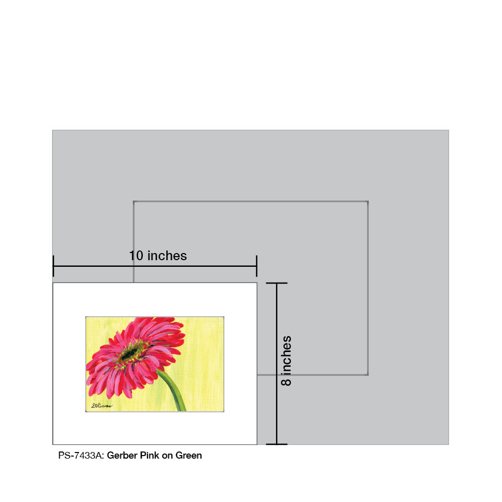 Gerber Pink on Green, Print (#7433A) - Arte House