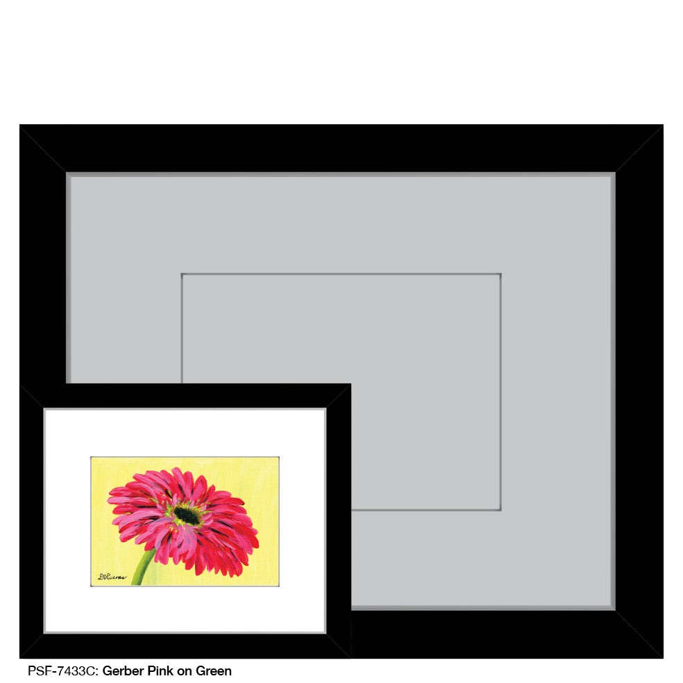 Gerber Pink on Green, Print (#7433C) - Arte House