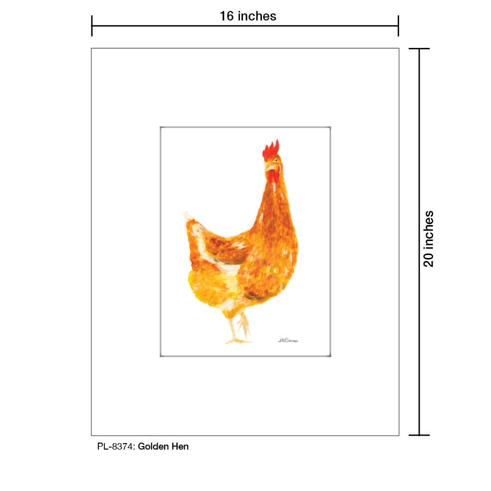 Golden Hen, Print (#8374B) - Arte House
