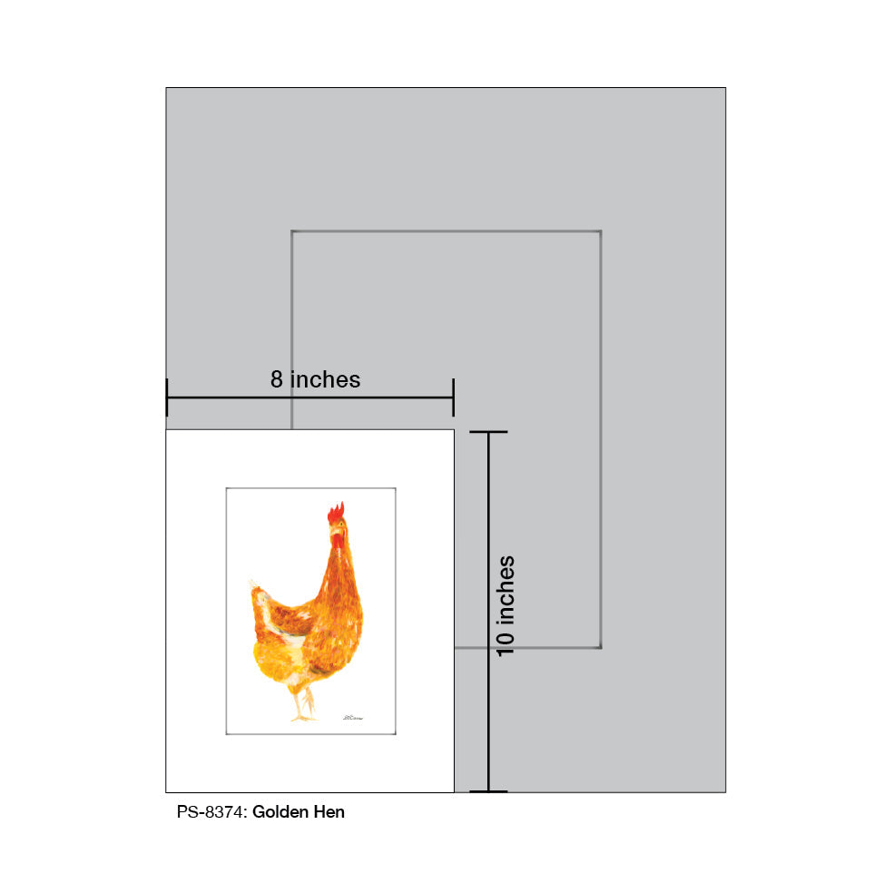 Golden Hen, Print (#8374B) - Arte House