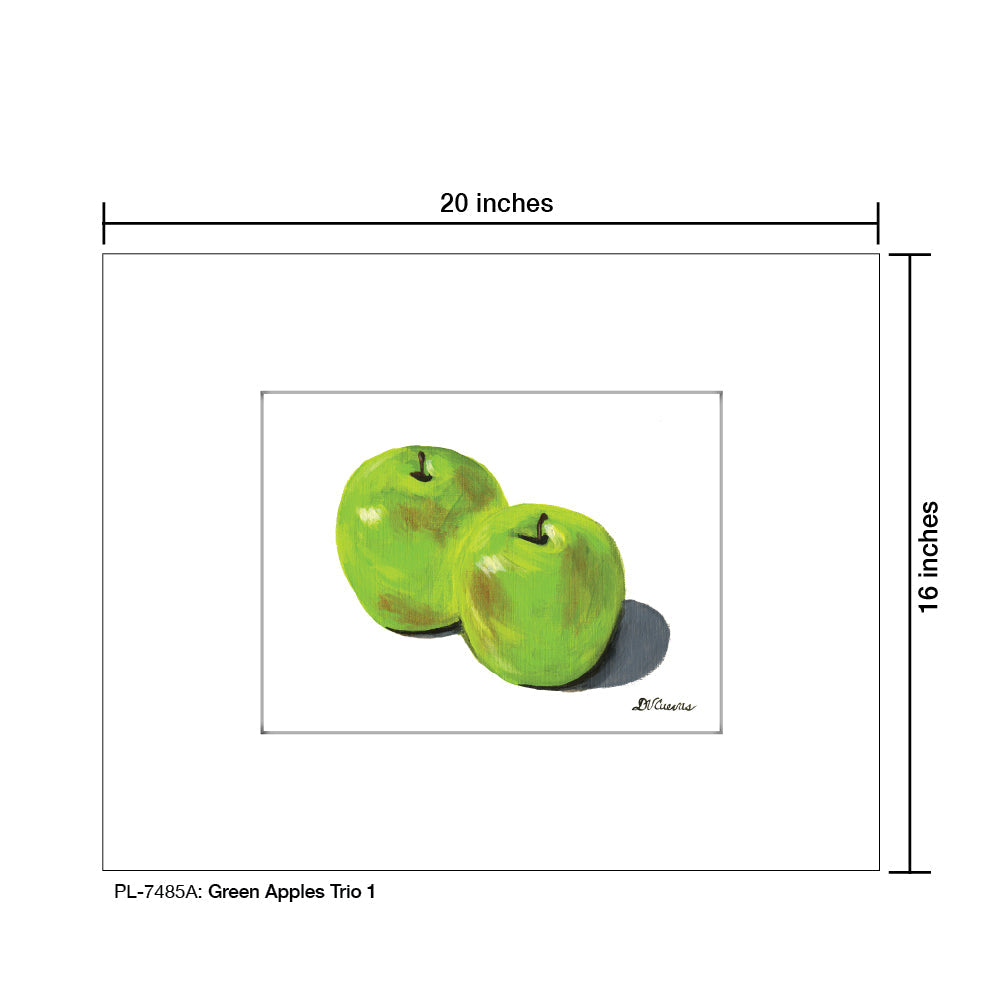 Green Apples Trio 1, Print (#7485A) - Arte House