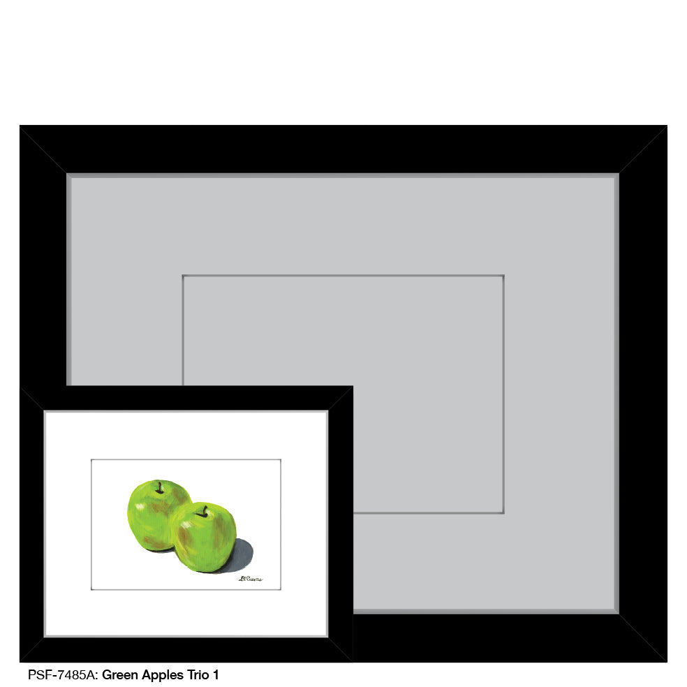 Green Apples Trio 1, Print (#7485A) - Arte House
