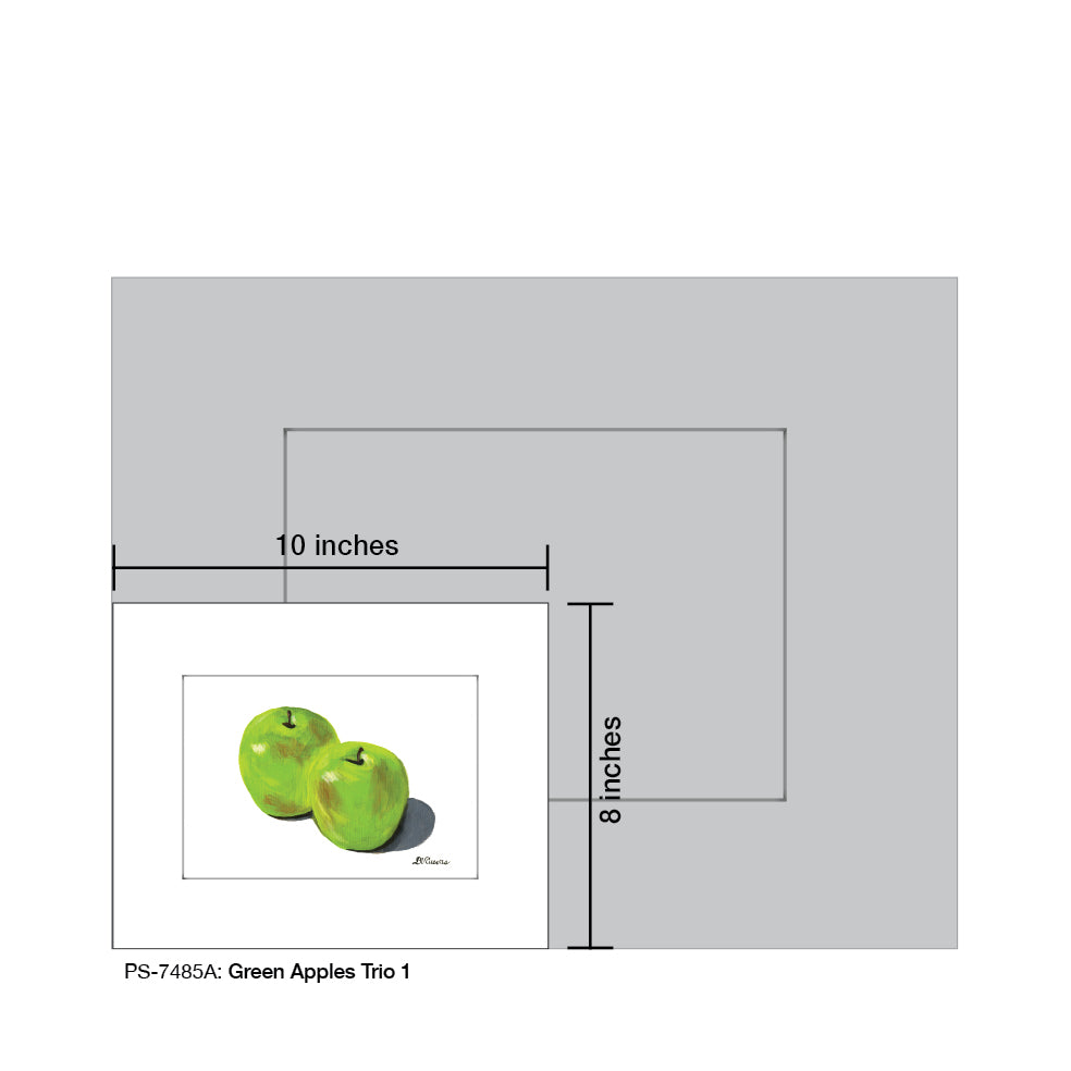 Green Apples Trio 1, Print (#7485A) - Arte House