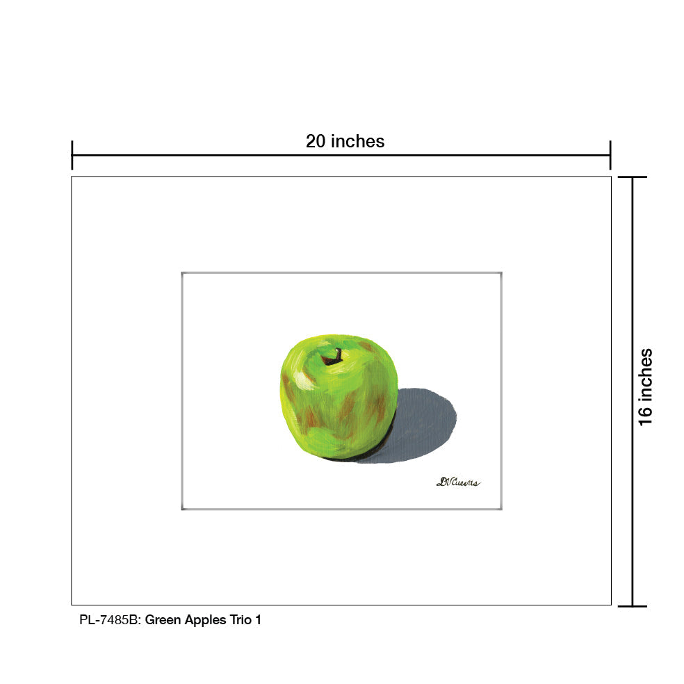 Green Apples Trio 1, Print (#7485B) - Arte House