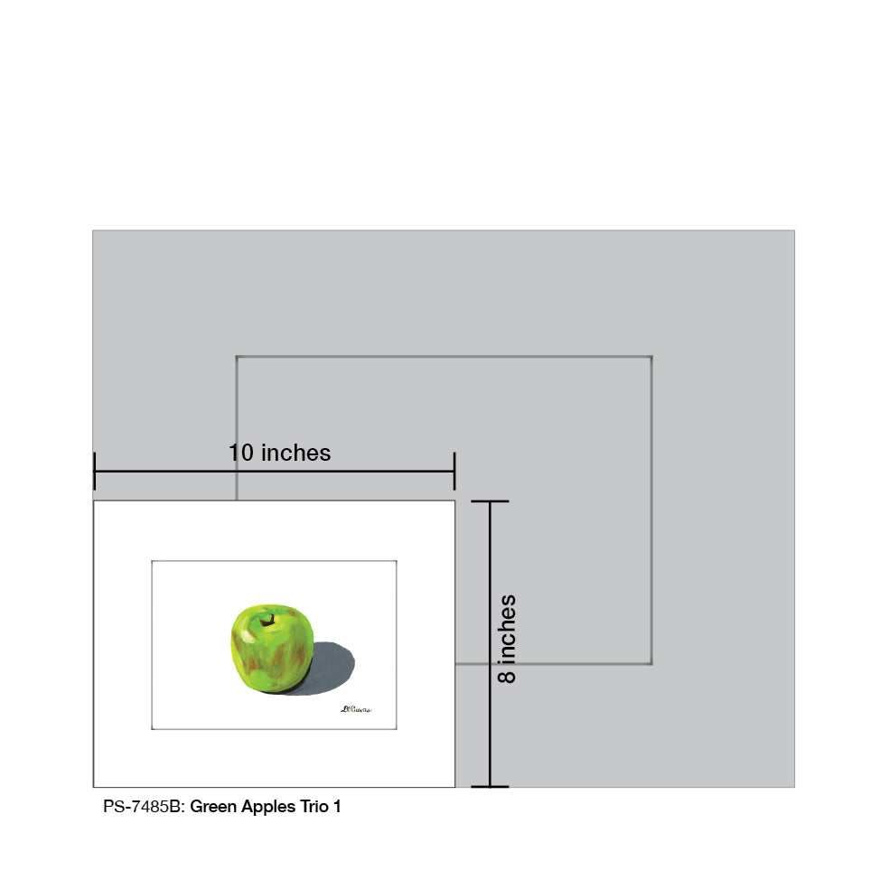 Green Apples Trio 1, Print (#7485B) - Arte House
