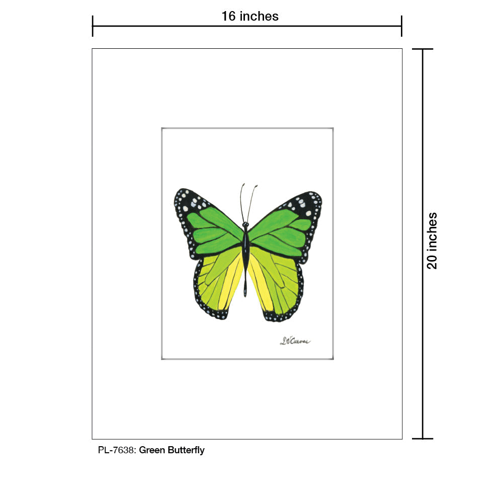 Green Butterfly, Print (#7638A)